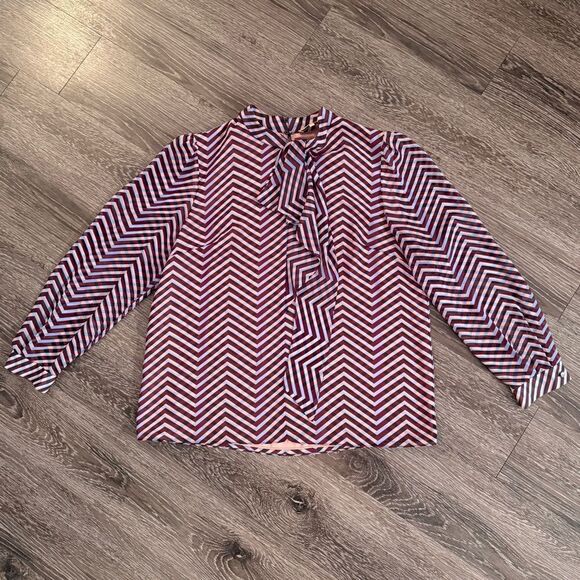 Ports 1961 Neck Tie Blouse - Picture 1 of 11